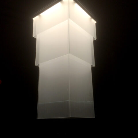 LED Glaspendelleuchte 500 x 500